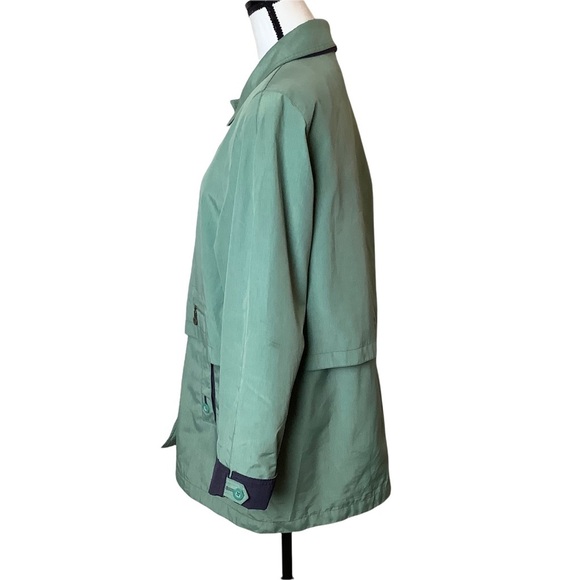 Vintage Women's 80's Pastel Green Longline Anorak Parka Coat Size S/M - Picture 2 of 13